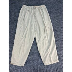 Vintage Bentley  Linen Blend Drawstring Pants  Elastic Waist Sz 1X Made in US